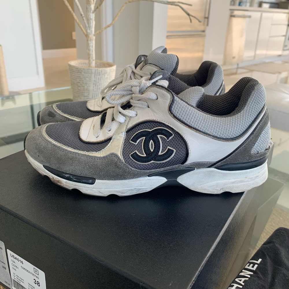 Chanel sneakers grey size 38